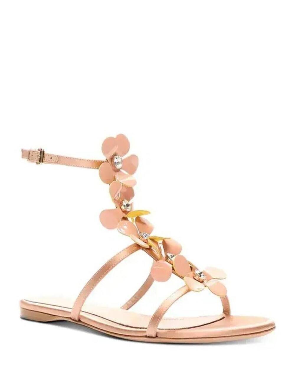 950$ Giambattista Valli Embellished Strappy Sandals Women's Size 9 US Nude - Picture 1 of 3